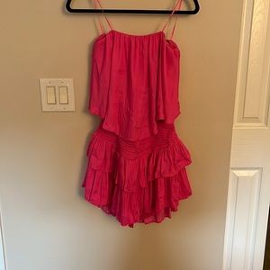 AKIRA Strapless Hot Pink Romper